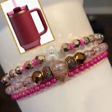 1pc Resin Scarlet Tinsel Stack, Universal, Cup Topper Charms, Tumbler Accessories, Cup Charms For Brand Cup