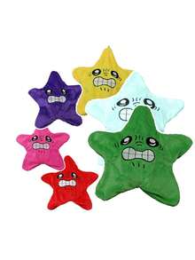 Peluches de estrellas eléctricas y cinco estrellas que se mueven y se iluminan con música. Los divertidos muñecos te brindan alegría ilimitada. (1 Pieza) - Celeste - Ver 5