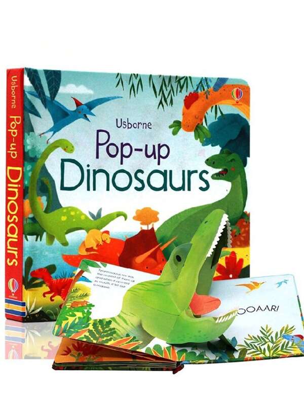 Lachilly Usborne Pop-Up Dinosaurs 3D Flap Picture Books Preschool Early Education English Book, Learning English Book For Kids, Bedtime Storybook, Interactive Book, Children Interactive Learn Reading Toys