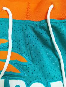 男式二合一绿白纽约字母刺绣篮球短裤，速干运动短裤，适合篮球、棒球、高尔夫、日常锻炼、跑步、沙滩