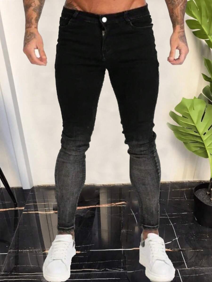Men's Pocket Distressed Skinny Casual Fashionable Jeans
