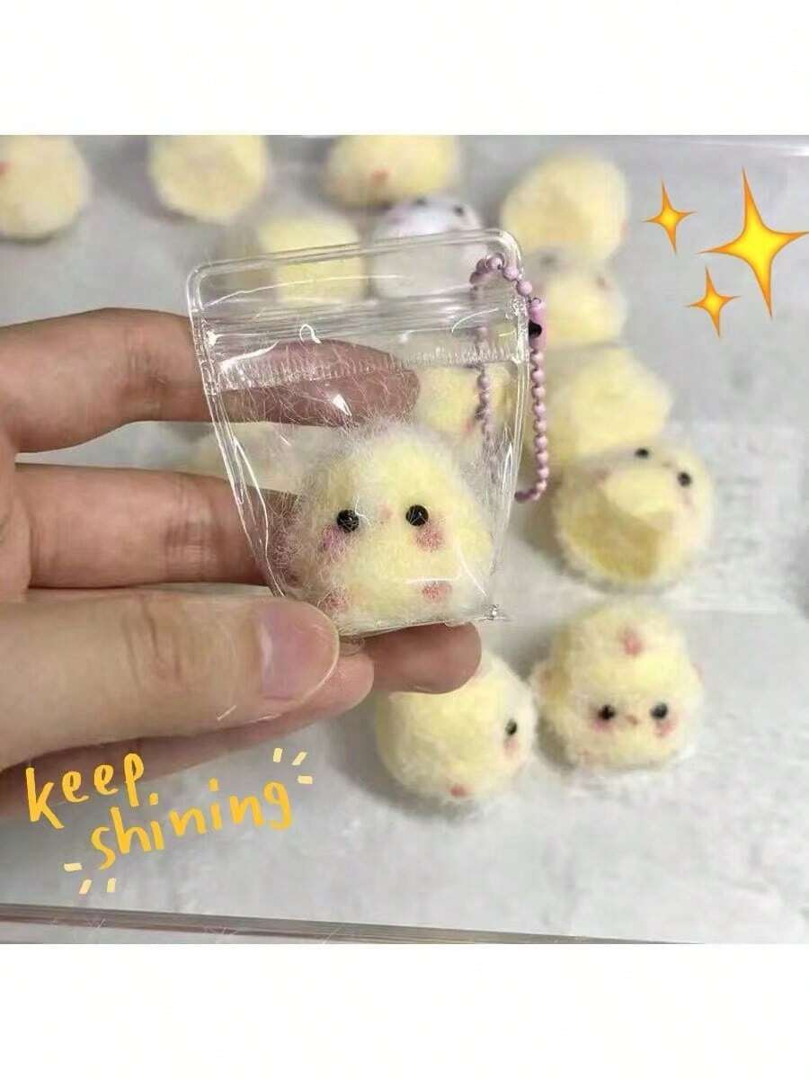 3pcs Packaged Plastic Squeeze Chicken Toys With Assorted Color Decor Pendants - Slow Rebound Stress Relief Toys Suitable For Young People Back To School