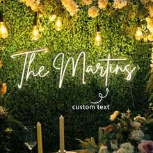 Customized LED Neon Sign Decoration For Room, Personalized Neon Sign Wedding Gift, Holiday Neon Sign Home Decor Wedding Backdrop, USB Powered - 25in/63CM - View 14