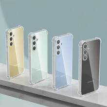 适用于三星 Galaxy S25 Ultra S24 Ultra S23 Ultra S22 S21 FE A05 A06 A16 A26 A36 A56 A14 A24 A34 A54 A15 A25 A35 A55 的透明防震手机壳，柔软 TPU 边框，防刮防水防摔，国际版，非国内版 - 無色 - 查看 7