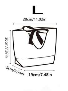 1pc/5pcs/10pcs Elegant Minimalist Black, White & Gold Framed Butterfly Decor Gift Bags, Large Horizontal Tote Bags, Black Frame & Gold Frame White Paper Bags, Premium Minimalist Shopping Bags, Suitable For Halloween Party, Christmas Party, Back To School Outdoor Activities, Clothing, Cosmetics, Summer Weddings, Family Gifts, Couple Gifts Valentine's Day