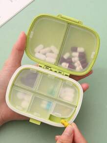 8-Compartment Pill Case, Portable Sealed Medicine Box, Mini Portable Pills Organizer Case, Waterproof And Moisture-Proof Travel Medicine Storage Box Small Pill Box With Separate Layers, Pocket Pill Box, Dispenser For Purse Vitamin Fish Oil Compartments Container Medicine Box, Medicine Organizer, Suitable For Outdoor Camping, Hiking, Fishing, Moisture-Proof, Mountaineering, And Travel