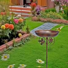 1 Piece European Cast Iron Retro Courtyard Bird Bathing Feeder Villa Garden Rust Anti-Oil Outdoor Decoration Dual-Purpose Wild Bird Perch Observatory Festival Wedding Theme Decoration Bird Watching Enthusiast Practical Gift