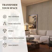 2-Pack Extra-Long Self-Adhesive Acoustic Wall Panels (94.5"X11.8") – Noise-Reducing & Stylish Wall/Ceiling Panels | Tool-Free Installation, Lightweight & Easy To Cut | Perfect For Home Theater, Studio, Living Room, Bedroom