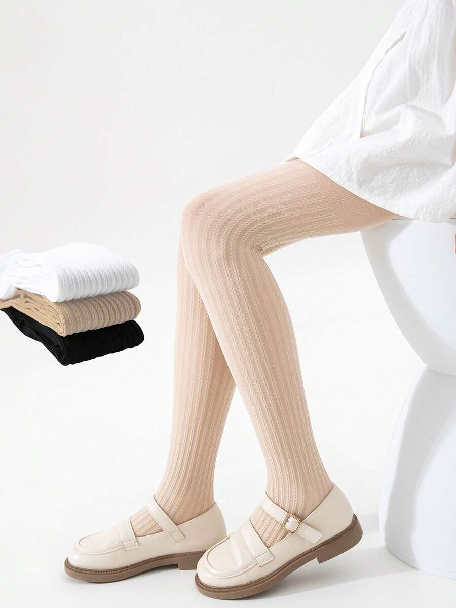 Children's Fashionable Multi-Color Soft Elastic Bottoming Socks - Multicolor - View 1