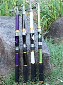 SOUGAYILANG Portable Telescopic Saltwater Fishing Rod - Collapsible Travel Rod For Lightweight Angling - Purple - View 11