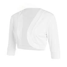 Women's Cropped Cardigan Sweaters Short Sleeve Solid Color Sweaters Knit Cardigan Cute Y2k Open Front Crop Top - White - View 2