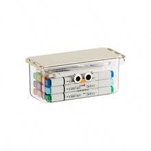 Una caja de almacenamiento con cajón transparente debajo del escritorio en la residencia estudiantil. Es un estante de almacenamiento oculto de gran capacidad con un diseño colgante sin taladrar, un verdadero artículo para ahorrar espacio. - blanco lechoso - Ver 5