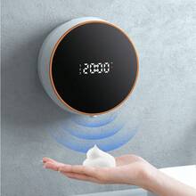 Automatic Soap Dispenser, Intelligent Sensor Foam Hand Washer, Time Display, Gear Adjustment, Kitchen Gel Handwash Machine, Wall Mounted USB Charging - Multicolor - View 2