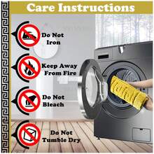 VELVETIO Bath Mat Set 2 Piece Non Slip Rubber Pedestal And Bath Mat Set Toilet Greek Bathroom Rug New - Ochre - View 7