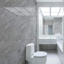 Kit 10 3D Wall Panels Self-Adhesive Marble Coating Washable Vinyl - Grey - View 9