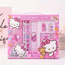 Sanrio Sanrio Stationery Set, New Stylish KT Cat Pen, Ruler, Pencil Case Set, Elegant Stationery Gift Set, Ideal Gift For Friends, Women, Christmas, Birthday, Valentine's Day, Easter, 2025 New Year, Back To School Supplies
