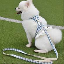 Pet Harness And Leash Set, Suitable For All Seasons, Soft Mesh Comfortable Breathable High-End Fashion Personalized Adjustable Cat Harness Cat Leash, Small Pet Vest-Style No-Leash Neck Dog Leash, Suitable For Cats And Small Dogs To Go Out For A Walk.