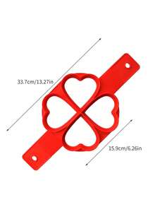 1PC Pancake Molds Silicone Baking Mould Egg Maker Pancake Egg Ring Nonstick Silicone Round Egg Rings (Red 7/4 Holes) - Multicolor - View 16
