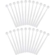 5pcs Miniature Measuring Spoons Set, 0.005oz/0.15ml - For Baking, Glitter Resin, Kitchen Mixing Of Small Powders - White - View 4