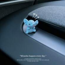 4pcs Cute Elephant Car Decorations, Adorable Car Decor Gifts, Cartoon Car Interior Accessories, Suitable For Car Dashboard And Office Desk Decor