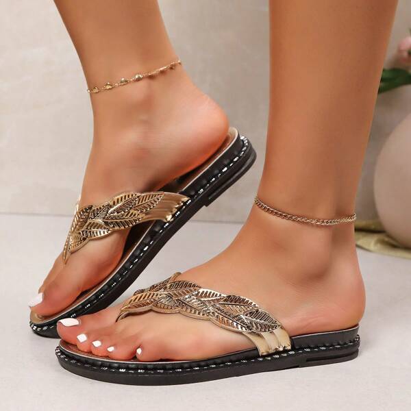 2025 New Flat-Bottomed Soft-Soled Women Summer Sandals, Thick Slip-Resistant Soles Suitable For Beach, Outdoor And Indoor, Fashionable Casual Soft And Comfortable Bohemian