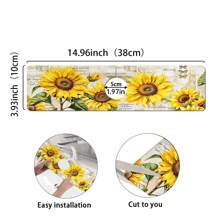 1 pezzo, Tappetino assorbente per rubinetto con motivo a girasole in diatom ooze, tappetino anti-sgocciolamento per il bagno, antiscivolo e antimacchia per accessori da cucina.