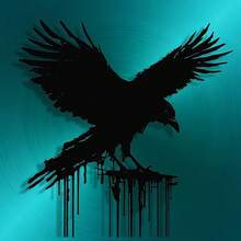 1 件黑色优雅简约万圣节哥特式乌鸦金属墙面装饰标牌，铁艺墙饰，现代工艺挂饰，适用于办公室、家庭客厅、卧室、露台、厨房、庭院墙壁、商店走廊挂饰 - 黑色 - 查看 8