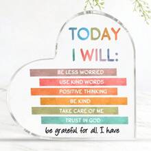 1 pieza Letrero de acrílico con afirmaciones positivas, 3.9*3.9 pulgadas, regalo de concientización sobre la salud mental, decoración de oficina de consejero, decoración inspiradora de psicología