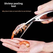 1pc Stainless Steel Shrimp Peeler, Shrimp Vein Remover, Shrimp Shell Stripper, Kitchen Tool For Home Use - Shrimp Peeler - View 1