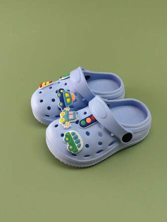 2025 Summer New Children's Cave Shoes For Home Bathroom Cute Cartoon Car For Boys And Girls Lightweight Children's Two Wear Cool Dragging Cave Shoes