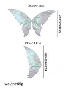 1pc Foldable Travel Fairy Wings - Ultra-Lightweight For Cosplay Conventions & Festivals,Party Props, Photo Props - Multicolor - View 8