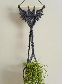 1pc/2pcs Bat Plant Holder, Bat Macrame, Goth Home Decor, Living Room Wall Art, Spooky Halloween, Macrame Hangers, Plant Decoration
