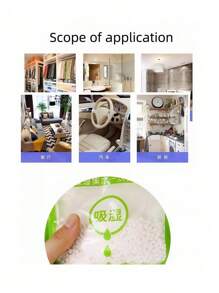 5 Pack Wardrobe Dehumidifier Bags, Hanging Style Moisture Absorber Anti-Mold For Kitchen/Bathroom/Cabinet/Car