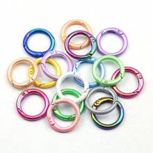 10pcs 25mm AB Color O-Shaped Spring Rings For DIY Keychain, Bag Clip, Hooks - Ab Color - View 12