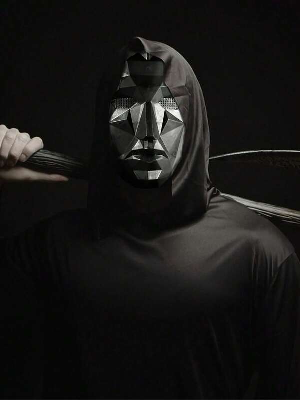 1pc Black Mask For Party Decor, Suitable For Role Play, Party, Events