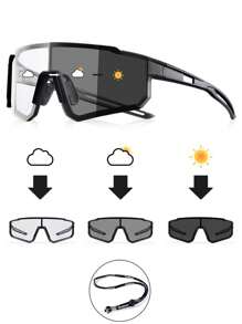 1Pair Fashion Photochromic Sport Polarized Glasses For Women Cycling Pink Glasses Color Changing Shades For Outdoor Running, Hiking, Shopping, Selfie, Party, Travel, Beach, Vacation Easy Comfort Casual Outfits Outdoor Cycling Glasses For Summer Beach Vacation, Outdoor, Travel Autumn Accessories Goggles