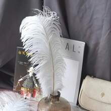 6pcs High-Quality Artificial Feather Room Decor, Wedding Decoration, Lightweight And Soft With Fine Texture,Fall Decor,Autumn