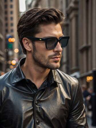 1 st premium klassiska herrglasögon - rektangulära bågar, eleganta glasögon, avslappnade glasögon, en idealisk present till honom - mångsidiga för dagligt bruk, lämpliga för utomhusbruk, bilkörning, skydd, elegant estetik, svarta sommarglasögon för sommarstrandsemester, utomhusbruk, resor