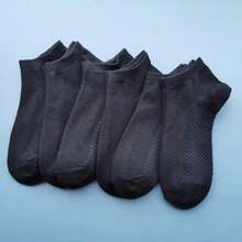 Kit 12 Pairs Of Cotton Socks For Men For Foot Massage, Casual, Stylish And Versatile40-46 - Black - View 5