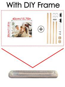 1Pc Custom Picture Print On Canvas With DIY Frame,Suitable For Wall Decoration Wedding Or Home Decor Gift For Friends And Family Customize Pictures Of People Scenery Lovely Pets And Daily Life. Anniversary Of Friends, Valentine's Day, Mother's Day, Birthday, Children's Day, Unique Ideal Gifts For Her Boyfriend,Girlfriend For Valentine's Day,For Anniversaries,For Weddings Living Room,Home