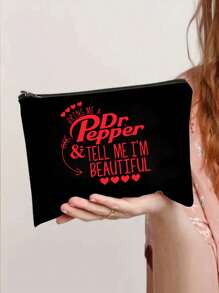 1pc Best Gift For Friends Cosmetic Bag, Coin Purse, Zipper Clutch, Makeup Bag Cosmetic Storage Bag Beauty Bag, Lightweight Storage Bag, Small Bag Cosmetic Bag Cosmetic Storage Bag Beauty Bag, Women's Cosmetic Bag Small Bag Travel Toiletries Storage Bag For Makeup Tools, Portable Handheld Toiletries Bag, Fashionable And Simple Style,For Holiday Beach, Bathroom Collection, Bedroom Collection, Large Capacity