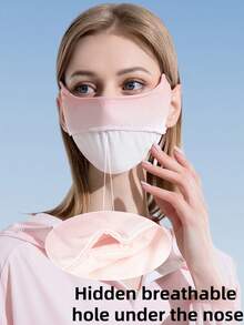 1 件装防晒面罩，薄丝极简主义面罩，护眼，防紫外线，Facekini 面罩，透气，耳钩面罩