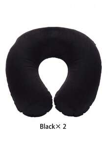 1 件旅行枕颈枕飞机枕旅行汽车家庭办公室旅行颈部飞行枕按扣带柔软套，U 型颈枕便携式学生成人枕头垫，学习时支撑颈部并保护颈椎（这是一款充气枕头）