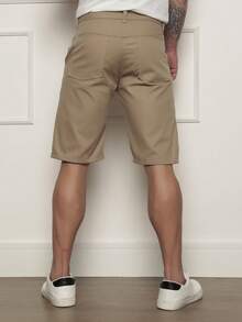 Men's Bermuda Shorts Colored Twill Premium Jeans Various Colors - Màu Khaki - Xem 4