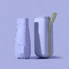 1pc Mini Portable Umbrella, UV Protection & Rainproof, Foldable With Storage Case, Suitable For School, Office, Home, Travel, Heart Pattern For Boys Valentine's Day - Lightweight - View 12