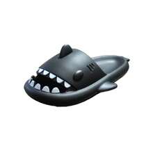 Sandalias mujer y hombre en forma de tiburón, auténticas chanclas de tiburón calidad premium, cómodas y ligeras - Negro - Ver 4