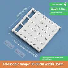 1pc Wardrobe Shelf Divider Rack, Closet Storage Organizer, Adjustable Separator Layer Rack