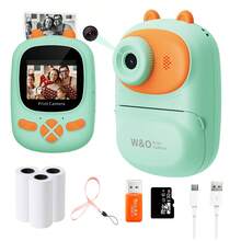 W&O Kids Camera Instant Print, Dual-Lens 48MP Digital Camera For Birthday Gifts, 1080P Selfie Instant Cameras With 32GB SD Card, Instant Print Digital Camera For Girls Boys - Multicolor - View 8