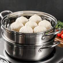1pc Steamer, Stainless Steel Steamer Rack, Steamer, Kitchen And Household Drain, Steamer, Other Barbecue Tools
