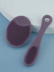2pcs/4pcs Silicone Finger Face Cleansing Brush Set, Soft Bristle Blackhead Remover, Nose And Pore Cleaner